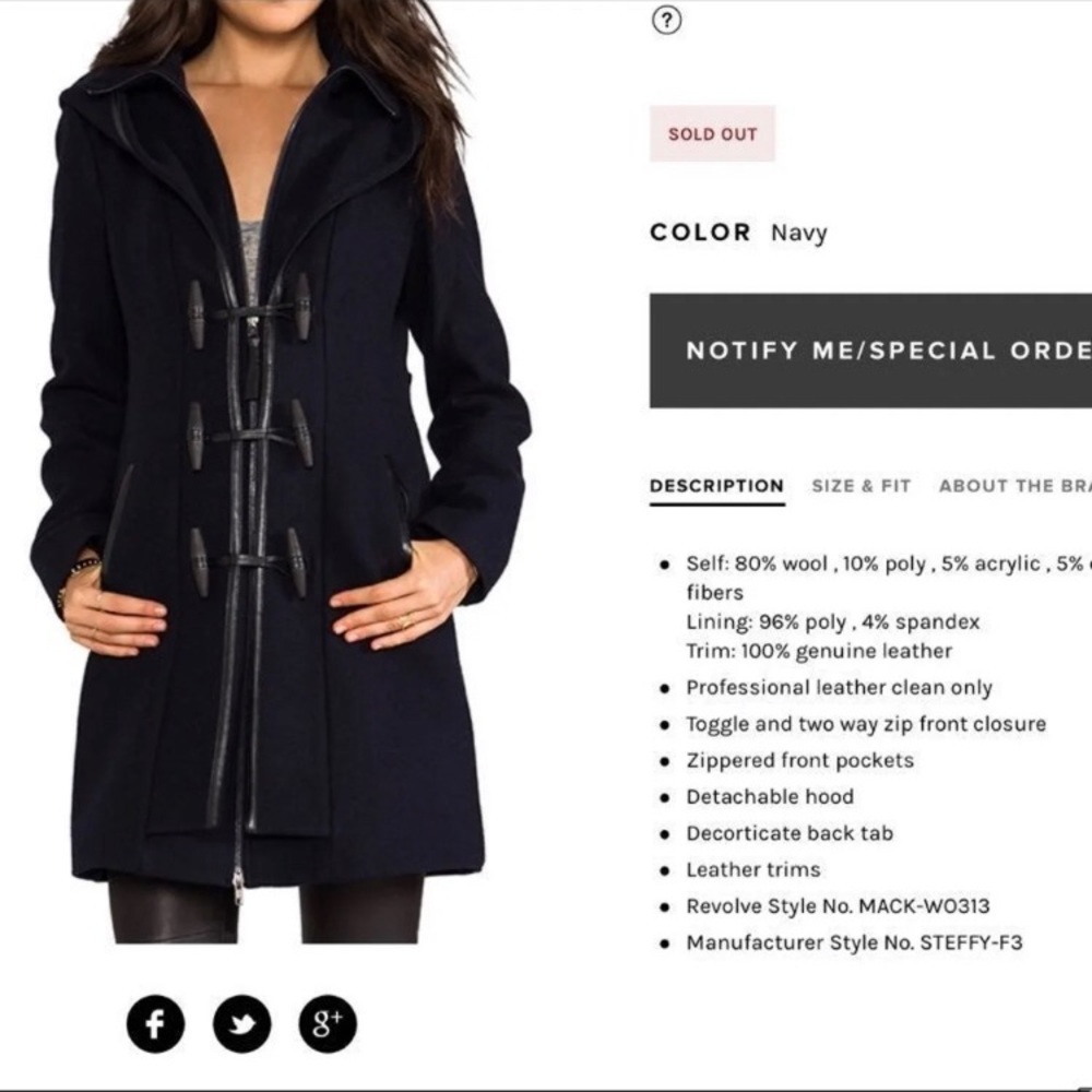 Mackage Peacoat